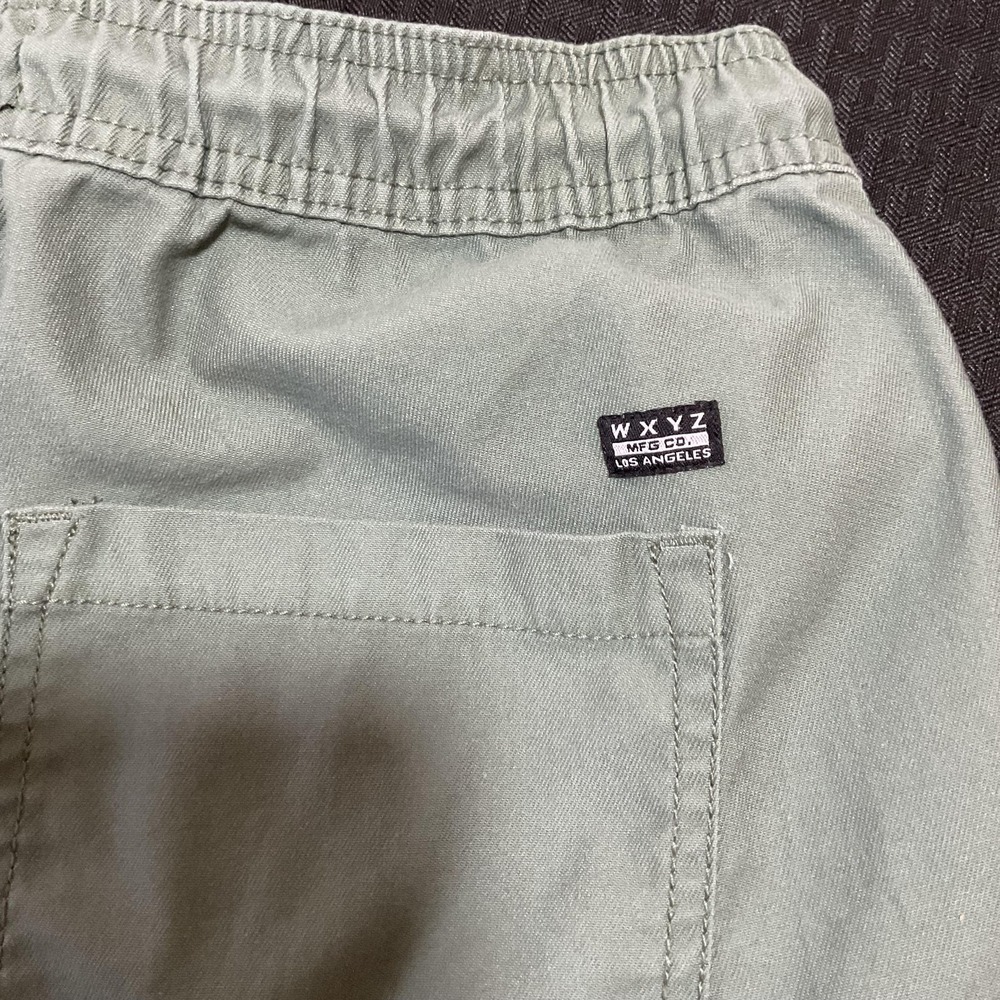 WXYZ Shorts Mens Medium Green Drawstring Elastic Waist Lined Beach Summer - Picture 5 of 11
